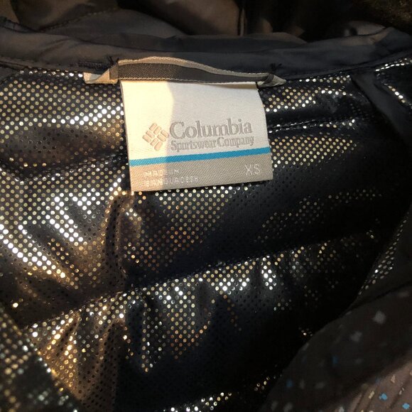 🆕Columbia Women's Powder Lite Hooded Jacket- XS- Dark Nocturnal Sparkler Print - Picture 3 of 5